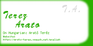 terez arato business card